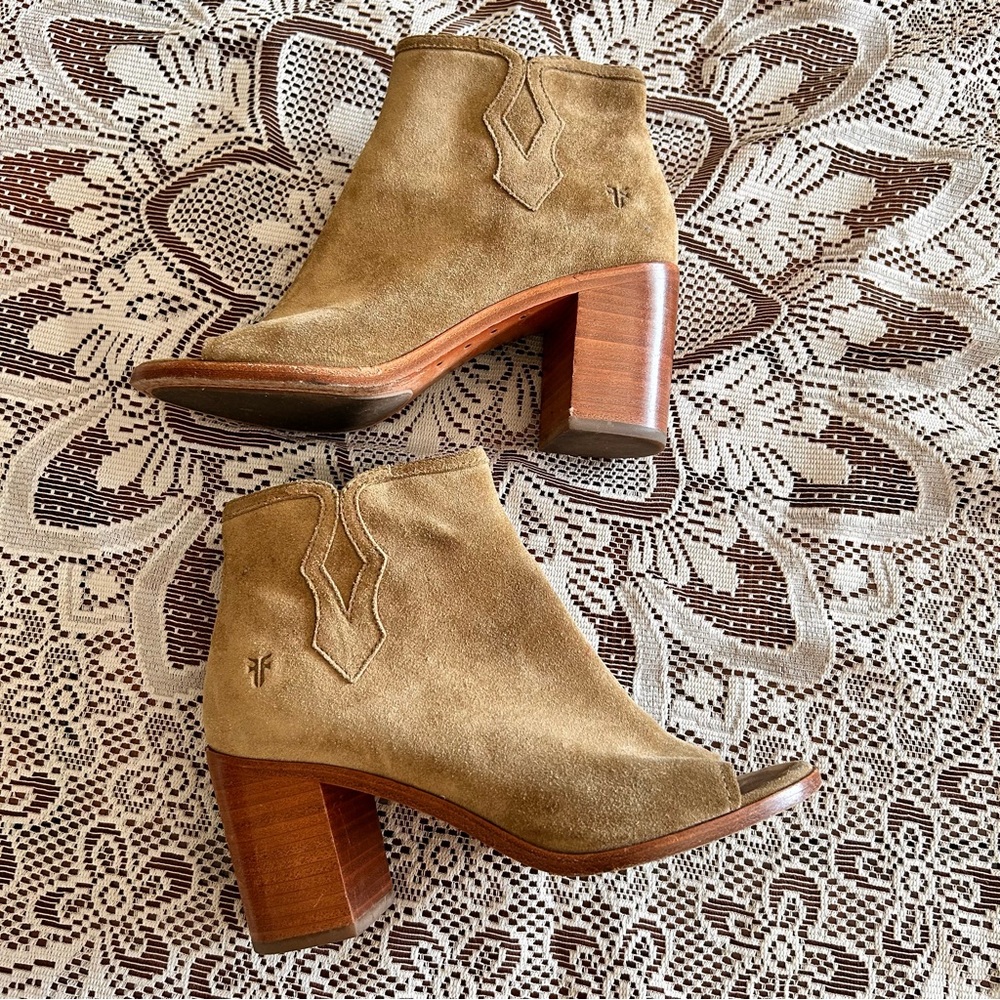 FRYE PeepToe Booties